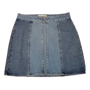 PacSun Denim Front Zip Mini Skirt Size 26